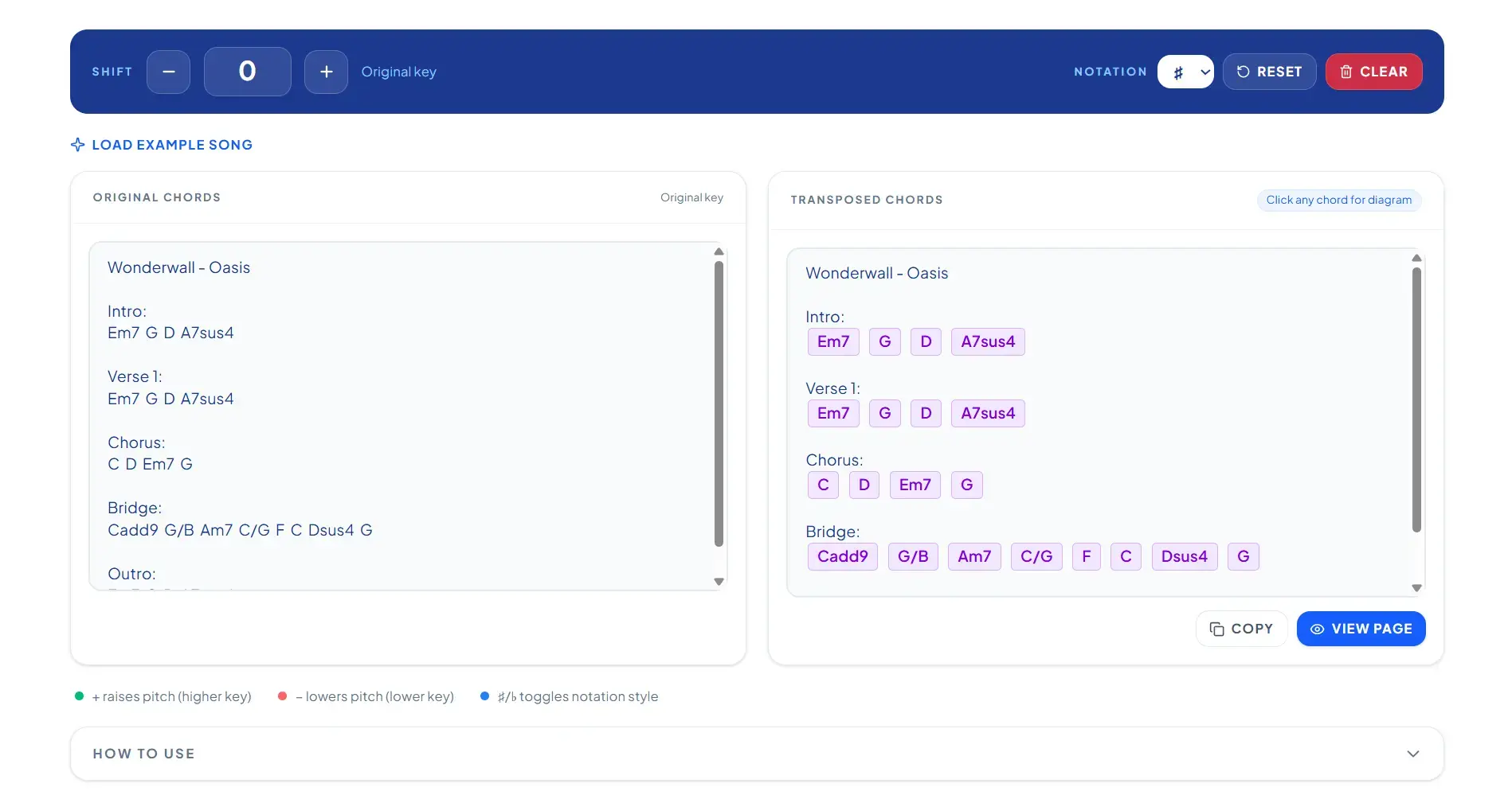 Chord Transposer preview